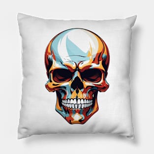 Colourful Skull in Vector Style Pillow