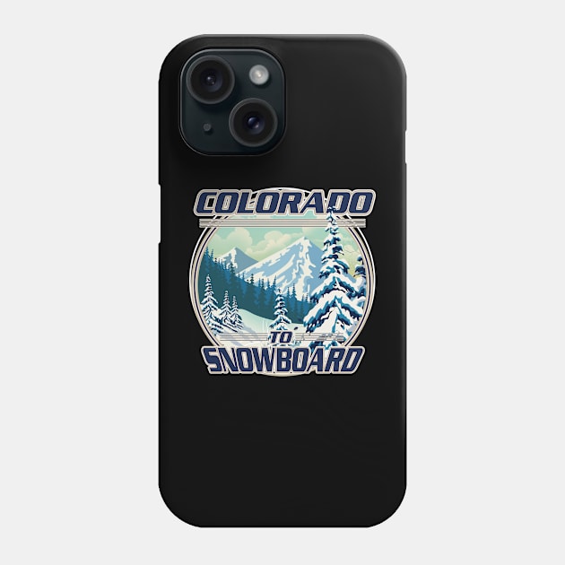 Colorado To Snowboard logo Phone Case by nickemporium1