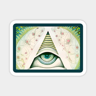 Illuminated Vision (7) - Trippy Psychedelic Eye Magnet