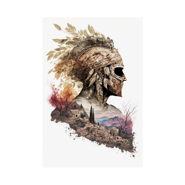 Greek Spartan Double Exposure by TortillaChief