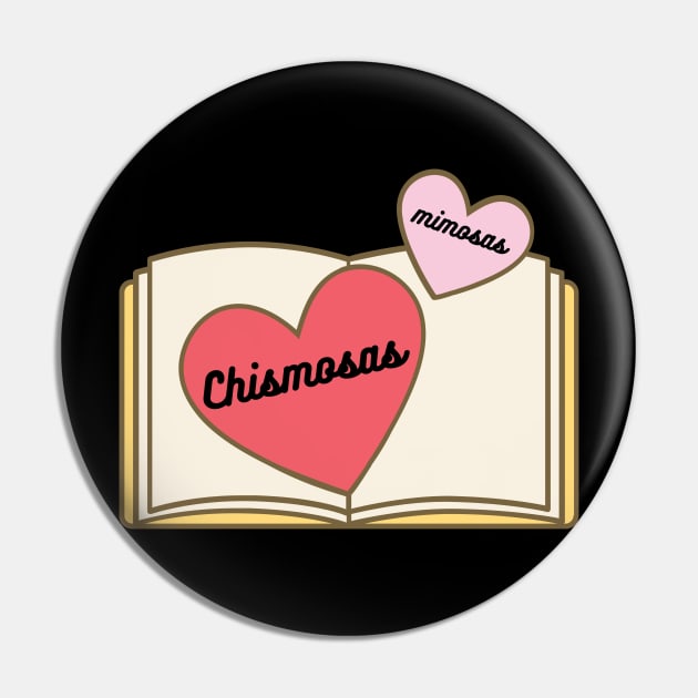 Mimosas and Chismosas Book Club Design Pin by Thisdorkynerd