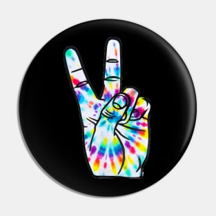 Tie Dye Peace Sign Pin