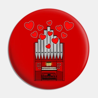 Valentines Day Church Organ Wedding Organist Anniversary Pin