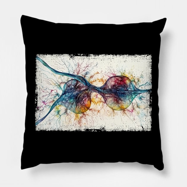 Abstract Human nerve cell Pillow by erzebeth