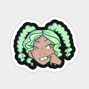 Green Haired Girl Magnet