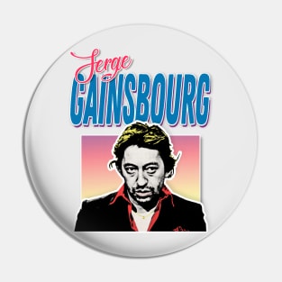 Serge Gainsbourg /\/\/\ 80s Aesthetic Tribute Design Pin
