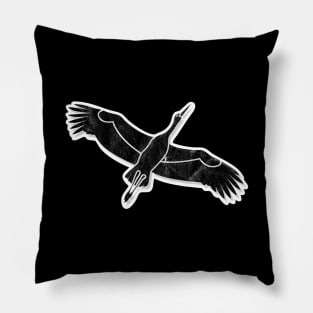 Black Stork pattern Pillow