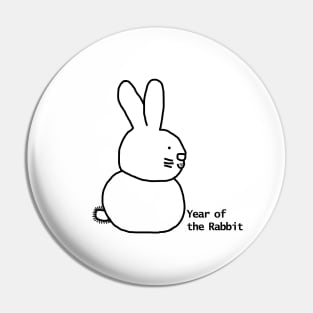 Year of the Rabbit Outline Pin