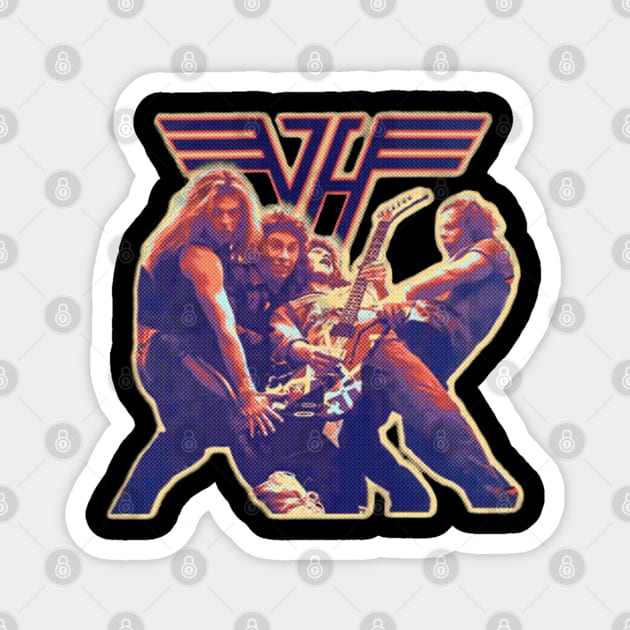 V for Van H for Halen Magnet by gleaming vega