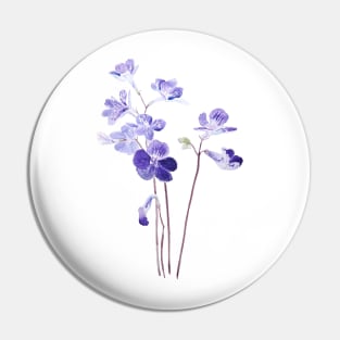 purple Cape primrose flowers watercolor Pin