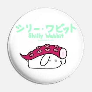 [Shilly Wabbit] Baby Lop Bunny Rabbit Dressing Up As A Tako Nigiri Sushi Pin