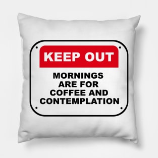 KEEP OUT sing and sticker Pillow