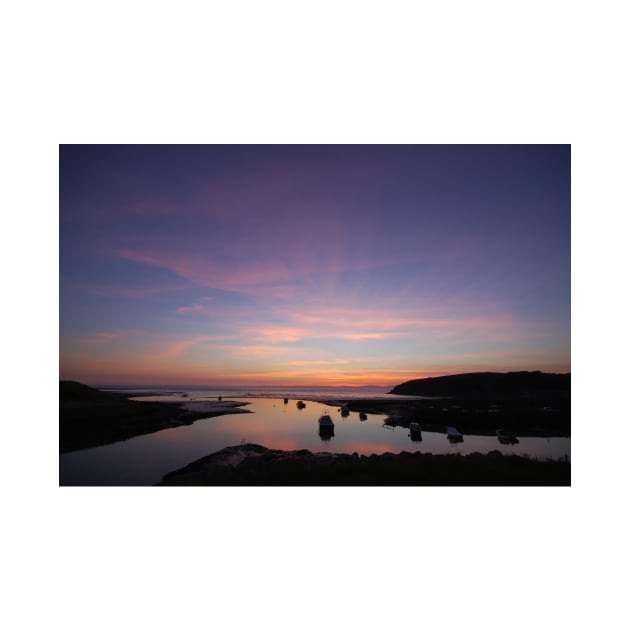 Sunset Over Clevedon Estuary by Nigdaw