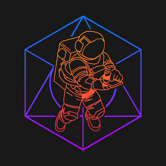 Psychedelic Rave Sacred Geometry Astronaut by MeatMan