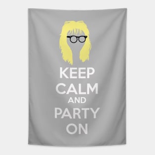 Keep Calm and Party On Tapestry