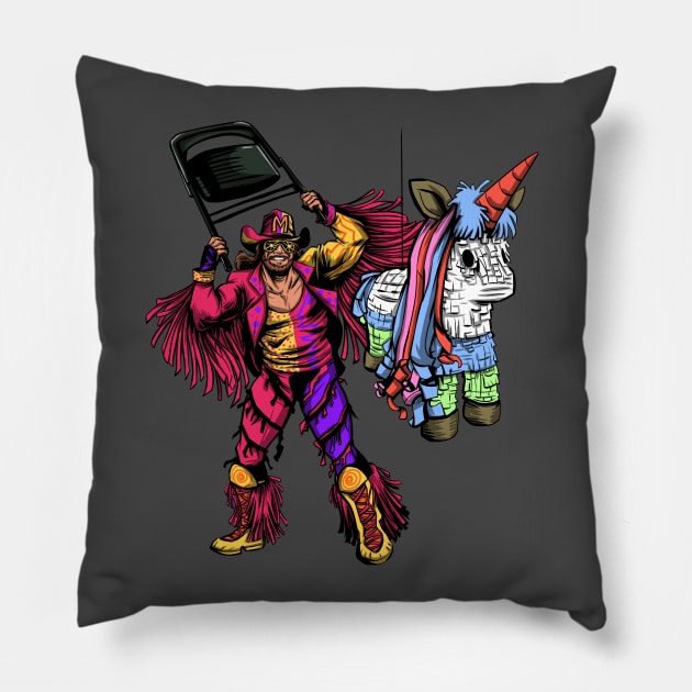 Savage Piñata Pillow by Zascanauta