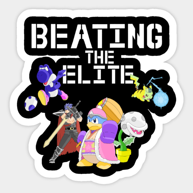 Beating The Elite Smash Bros Ultimate Sticker Teepublic