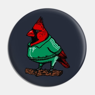 Tracksuited Red Cardinal Pin