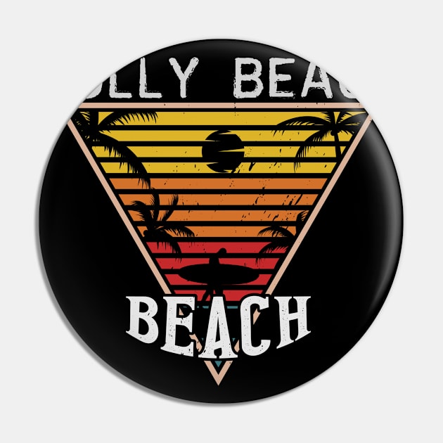 Beach happiness in Folly Beach Pin by ArtMomentum