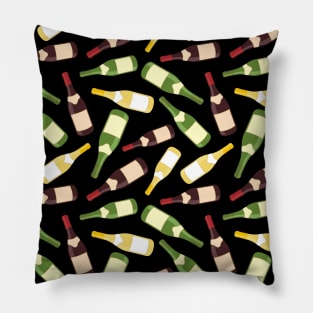 Wine Bottles Pattern Pillow