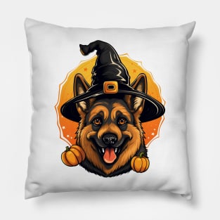 Halloween German Shepherd Dog #4 Pillow