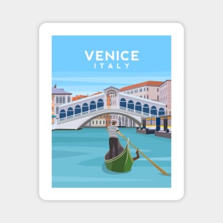 Venice, Italy - Rialto Bridge and The Grand Canal Magnet