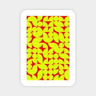 Fire Colored Geometric Pattern - Shapes #3 Magnet