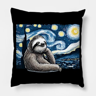 Sloth Starry Night Pillow