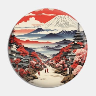 Owariasahi Japan Vintage Poster Tourism Pin