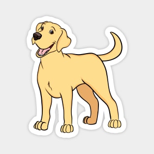 Happy Yellow Lab Magnet