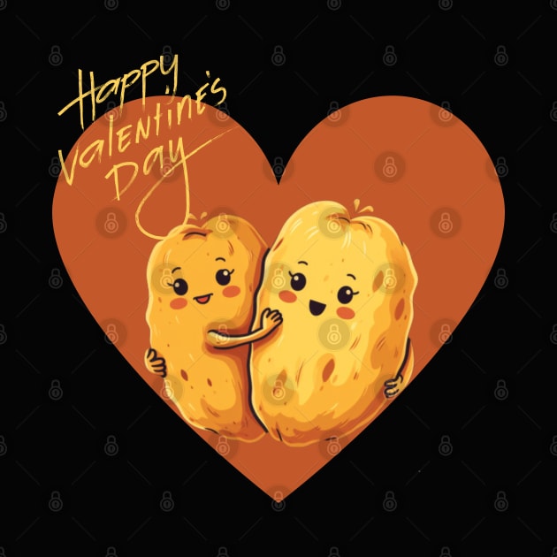 Kawaii Potato, valentines day, love you, present, gift by Pattyld