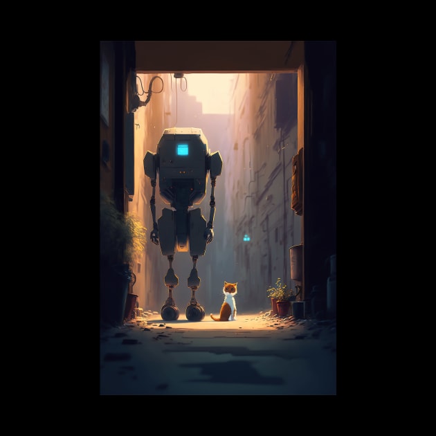 Cat x Bot by hollisart