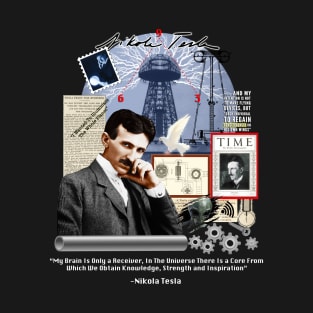 Nikola Tesla Collage T-Shirt