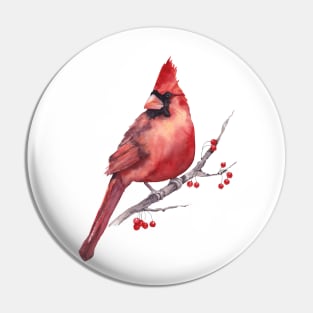 Red cardinal painting Pin