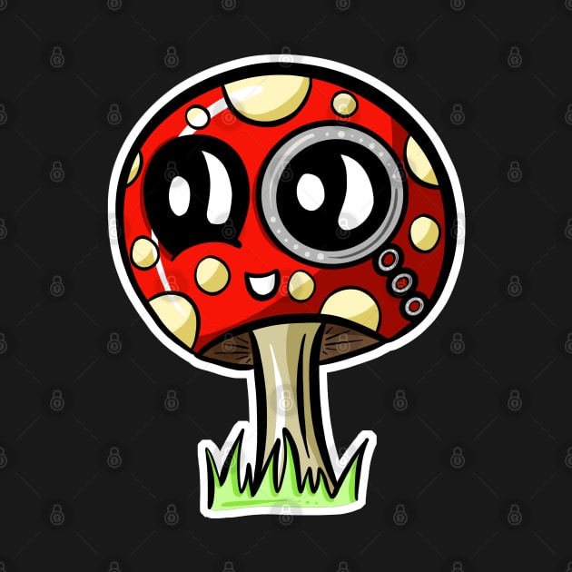 Magic Mushroom with a Monocle by Squeeb Creative