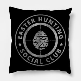 Easter Hunting Social Club T-Shirt - Funny Logo Pillow