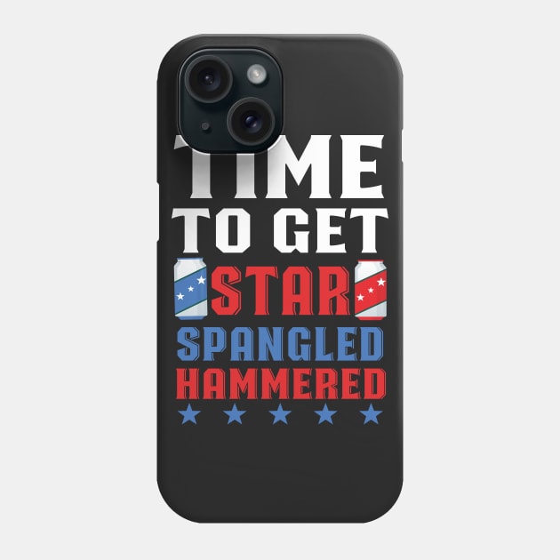 Time To Get Star Spangled Hammered Phone Case by Eugenex