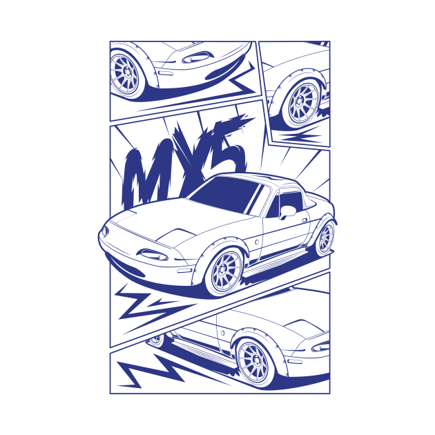 Blue print mx5 manga style by R.autoart