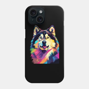 Alaskan Malamute Dog Pop Art Phone Case