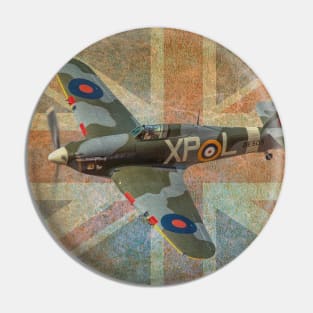 Hawker Hurricane and Union Jack Pin