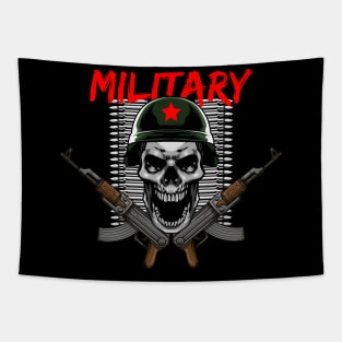 Military Skull! Tapestry