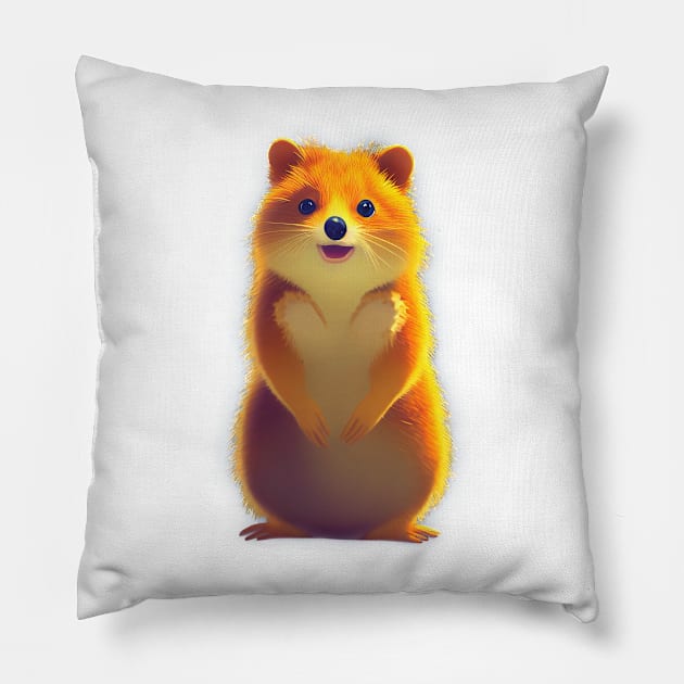 Curious Quokka Pillow by melbournedesign