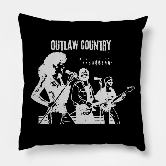 outla﻿w country Pillow by pemudaakhirjaman