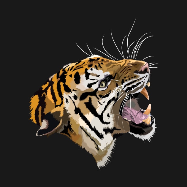 Tiger Head-Vector design by Rockave Design