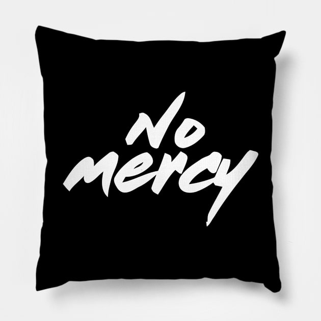 No Mercy Cobra Kai Karate Dojo Retro Tv Show Mixed Martial Arts Pillow by BackintheDayShirts