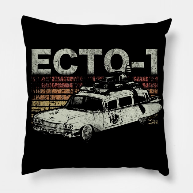 Retro Ecto 1 Pillow by FanFreak