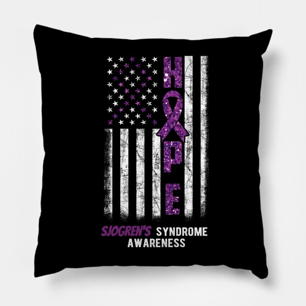 sjogren's syndrome awareness hope Pillow by Dylante