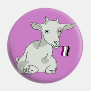 Alfie The Asexual Pride Goat Pin