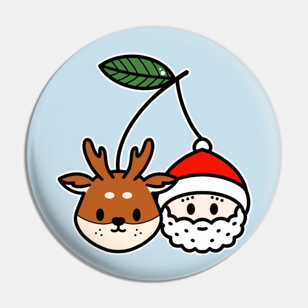 Santa and deer Pin by jjsealion