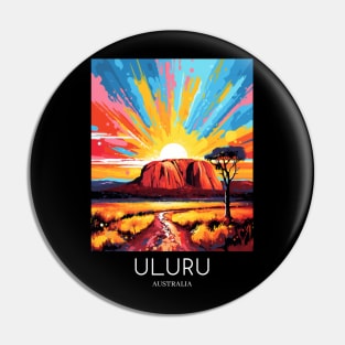 A Pop Art Travel Print of Uluru / Ayers Rock - Australia Pin